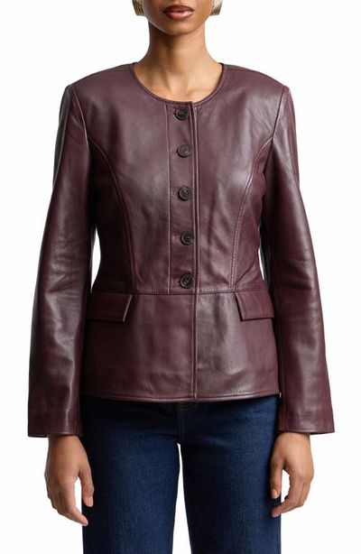 Bagatelle Bagatelle Peplum Leather Jacket