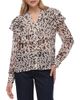Bagatelle Bagatelle Printed Flutter Yoke Blouse - 1