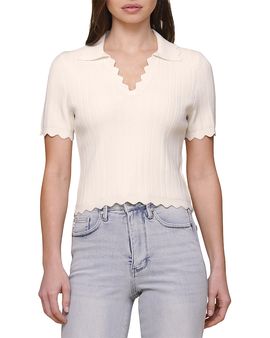 Bagatelle Bagatelle Ribbed Scalloped Edge Top