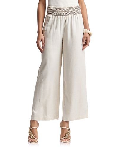 Bagatelle Bagatelle Smocked Waist Wide Leg Pants