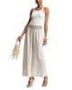 Bagatelle Bagatelle Smocked Waist Wide Leg Pants - 5