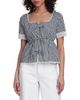 Bagatelle Bagatelle Square Neck Tie Front Top - 1