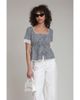 Bagatelle Bagatelle Square Neck Tie Front Top - 3