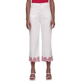 Bagatelle Bagatelle Wide Leg Crop Embroidered Pants