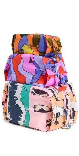 BAGGU BAGGU 3D Zip Set Vacation Animals One