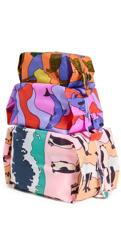 BAGGU BAGGU 3D Zip Set Vacation Animals One
