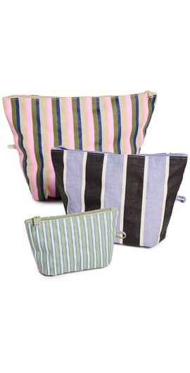 BAGGU BAGGU Go Pouch Set Candy Shop Stripes One