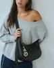 BAGGU BAGGU Medium Recycled Leather Crescent Bag in Black, Women's at Urban Outfitters - 1