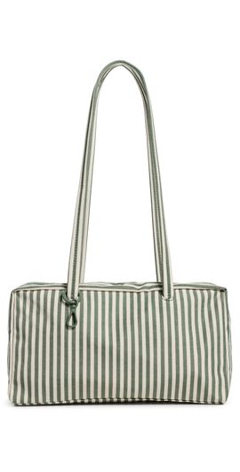 BAGGU BAGGU Nylon Bowler Bag Sage Stripe One