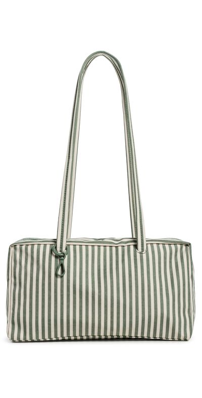 BAGGU BAGGU Nylon Bowler Bag Sage Stripe One