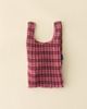 BAGGU BAGGU Pleated Baggu Reusable Tote Bag in Azalea Pink Tartan at Urban Outfitters - 1