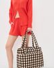 BAGGU BAGGU Small Cloud Carry-On Bag Blurred Gingham Brown One - 3