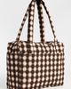 BAGGU BAGGU Small Cloud Carry-On Bag Blurred Gingham Brown One - 4