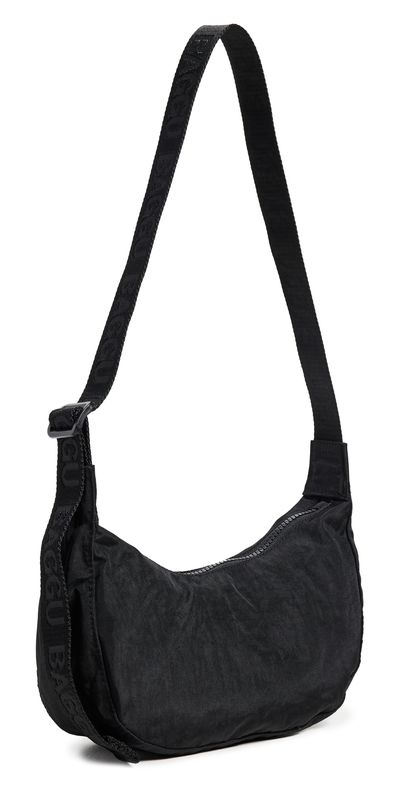BAGGU BAGGU Small Nylon Crescent Bag Black One