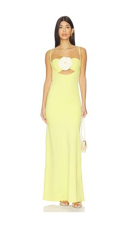 cut off maxi dress Odessa Asymmetric Cut Out Maxi Dress