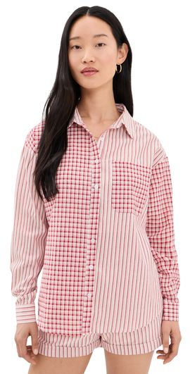 Bailey Rose Bailey Rose Check Button Down Shirt Red