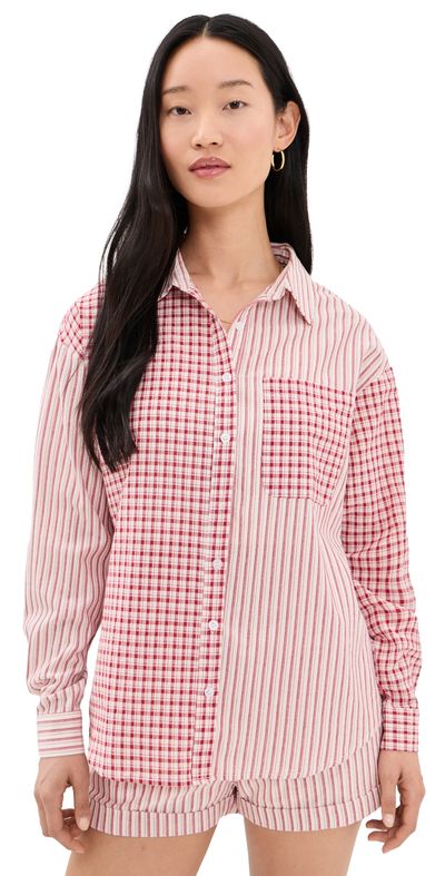 Bailey Rose Bailey Rose Check Button Down Shirt Red