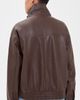 Bailey Rose Bailey Rose Funnel Faux Leather Jacket Chocolate - 3