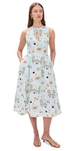 Bailey Rose Bailey Rose Graphic Midi Dress Bluebell