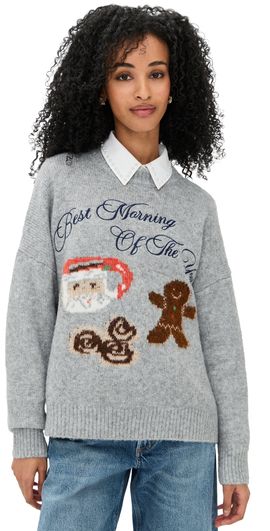 Bailey Rose Bailey Rose Holiday Sweater Heather Grey