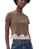 Bailey Rose Bailey Rose Lace Trim Tee Dk Olive - 1
