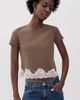 Bailey Rose Bailey Rose Lace Trim Tee Dk Olive - 2