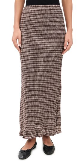 Bailey Rose Bailey Rose Plaid Skirt Chocolate