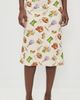 Bailey Rose Bailey Rose Printed Midi Skirt Cream - 2