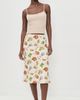 Bailey Rose Bailey Rose Printed Midi Skirt Cream - 5