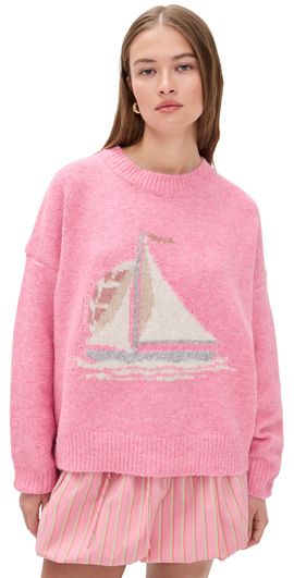 Bailey Rose Bailey Rose Sailboat Sweater French Pink
