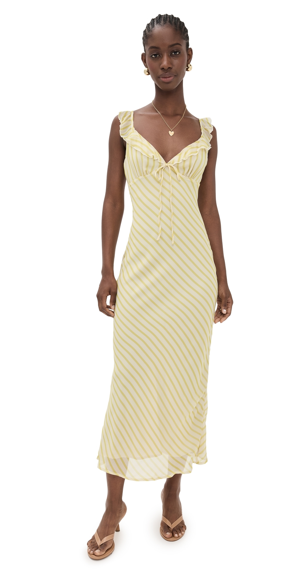 Bailey Rose - Striped Dress Lime