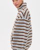 Bailey Rose Bailey Rose Striped Fleece Sweatshirt Butter Brown - 4