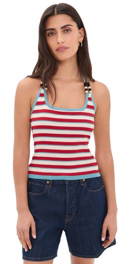 Bailey Rose Bailey Rose Striped Halter Top Sky