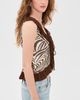 Bailey Rose Bailey Rose Zebra Blouse Cream/Brown - 4