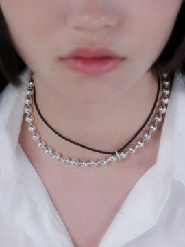 Baked Alaska Ball and Cord Necklace
