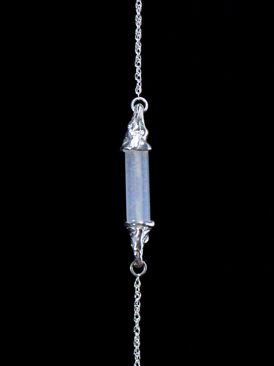 Baked Alaska Clear Jade Pendant Necklace