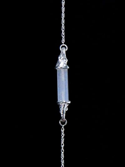 Baked Alaska Clear Jade Pendant Necklace