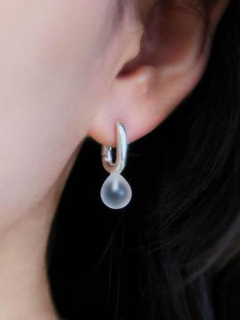 Baked Alaska Frosted Crystal Drop Earrings