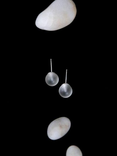 Baked Alaska Frosted Crystal Earrings