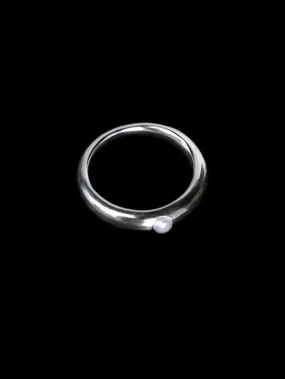 Baked Alaska Stacking Ring 01 - mono pearl, polished finish