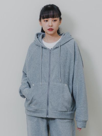 BAKKEN Bakken Back Lettering Fleece Hooded Zip-Up BK8928_