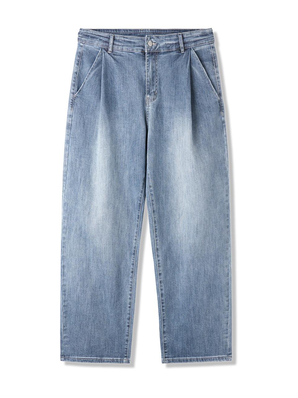BAKKEN Bakken Leather Patch Tapered Comfort Denim Pants B