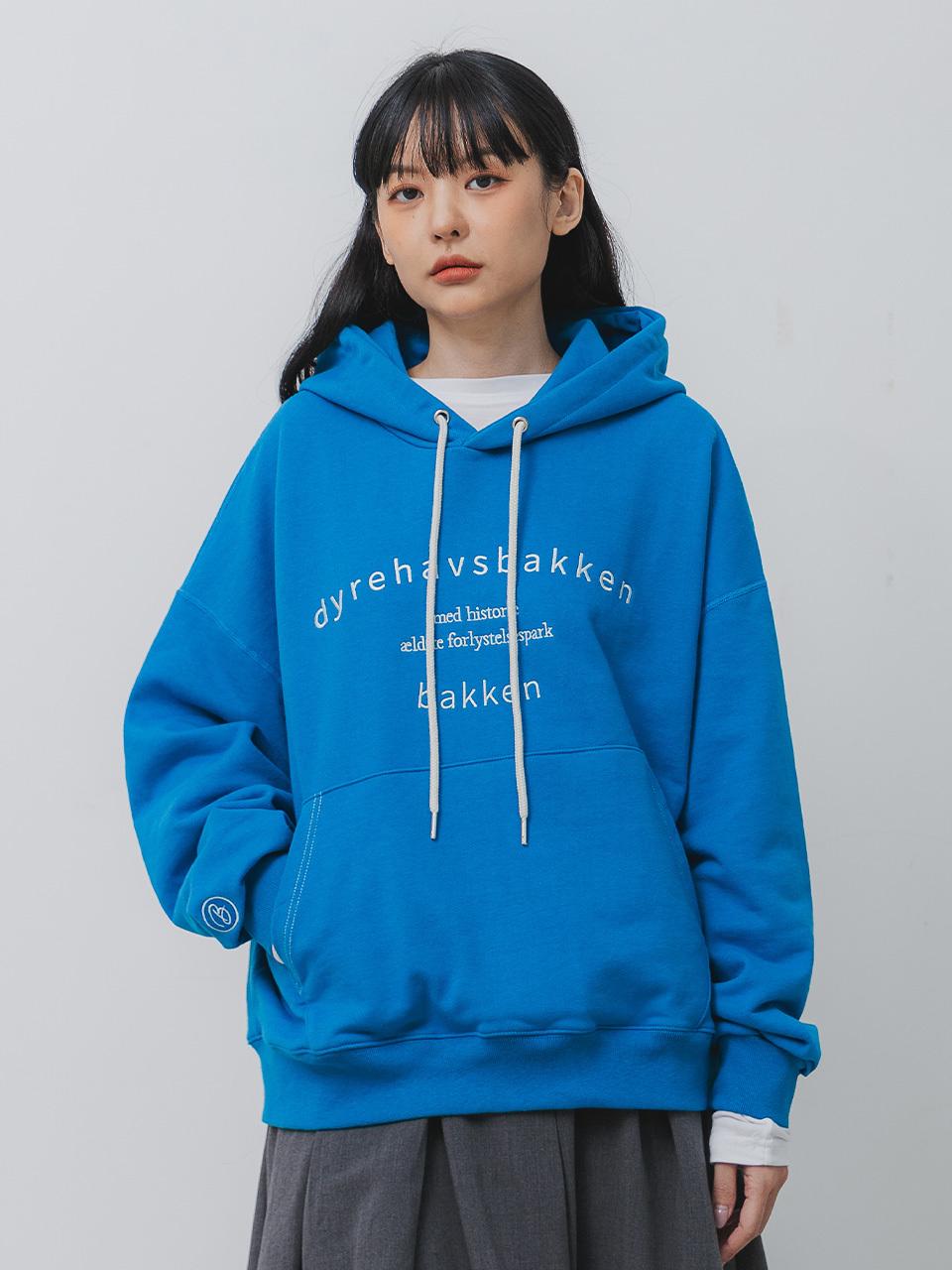 BAKKEN Bakken Pocket stitch Hoodie BK6795_Blue