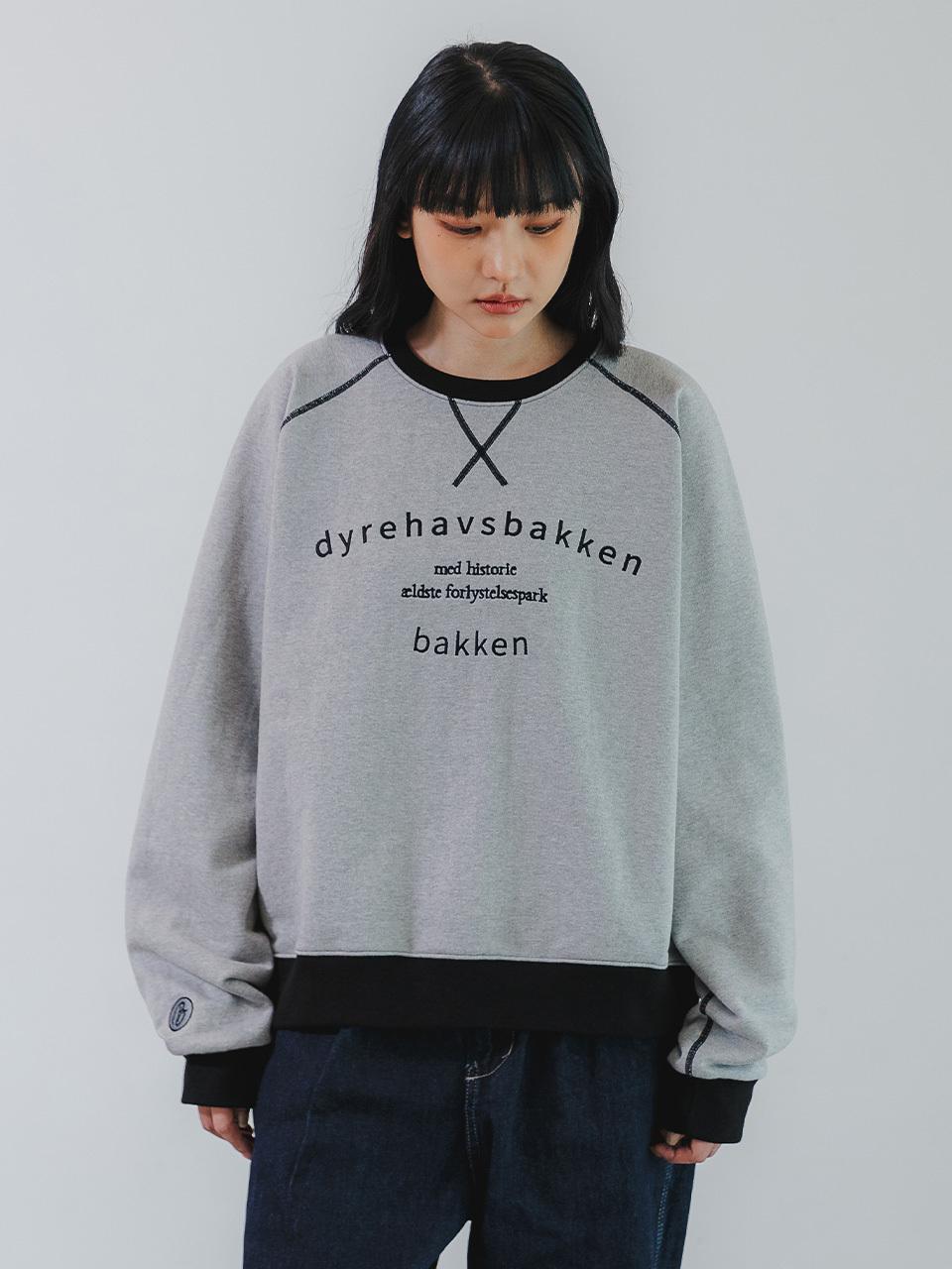 BAKKEN Bakken Raglan Color Match Sweat Shirt BK5971_Melan