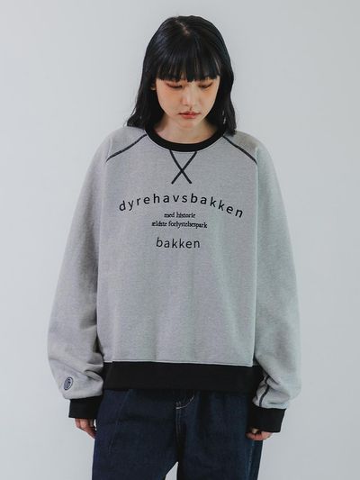 BAKKEN Bakken Raglan Color Match Sweat Shirt BK5971_Melan