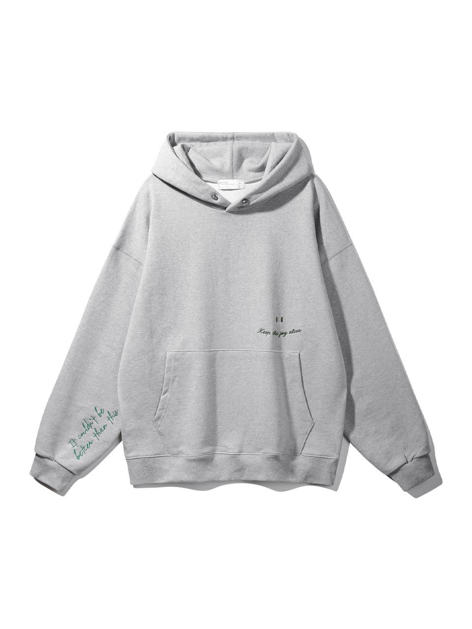 BAKKEN Bakken Smile Hoodie BK6794_Melange Gray