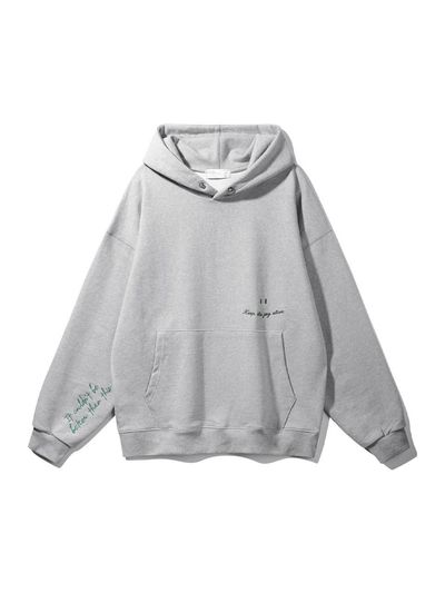 BAKKEN Bakken Smile Hoodie BK6794_Melange Gray