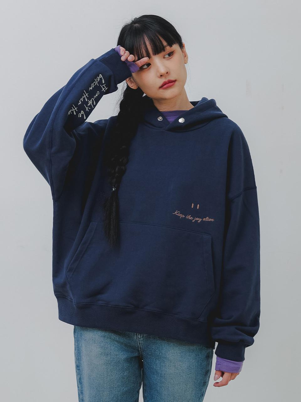 BAKKEN Bakken Smile Hoodie BK6794_Navy