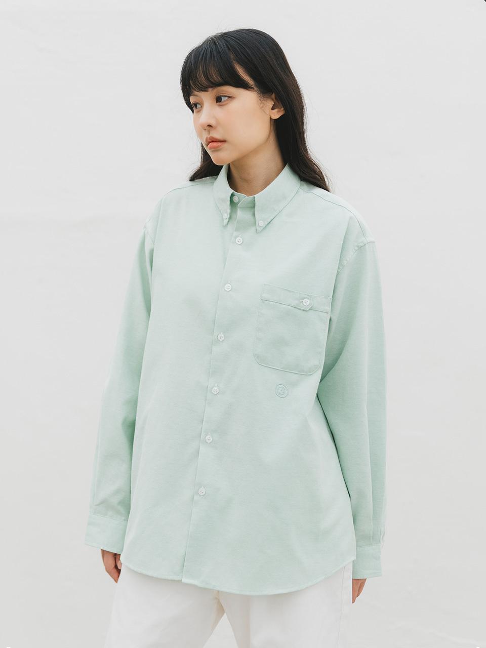 BAKKEN Barken Classic Pocket Oxford Shirt BK8922_GREEN