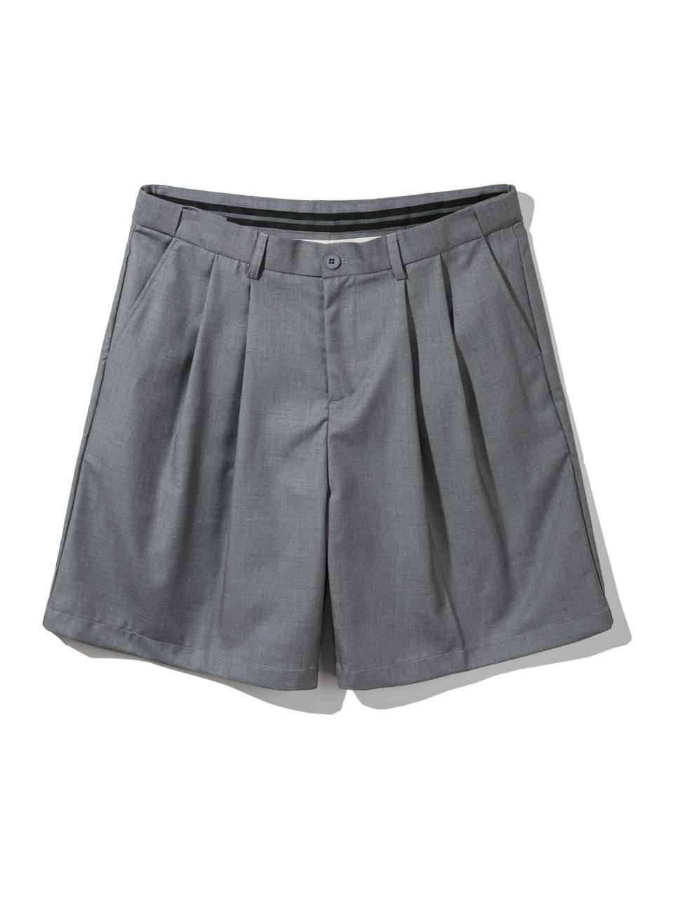 BAKKEN Barken Side Hidden Banding Two-Tuck Wide Half Pant